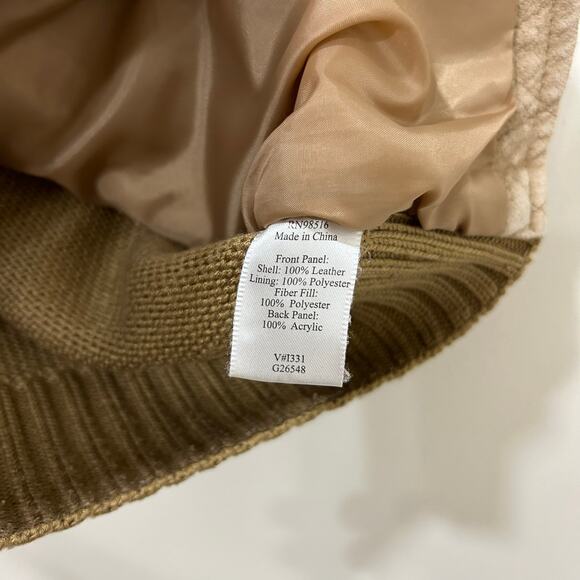 Coldwater Creek Vtg Womens Sz Medium Tan Suede Leather Front Knit Vest Western - Picture 4 of 5